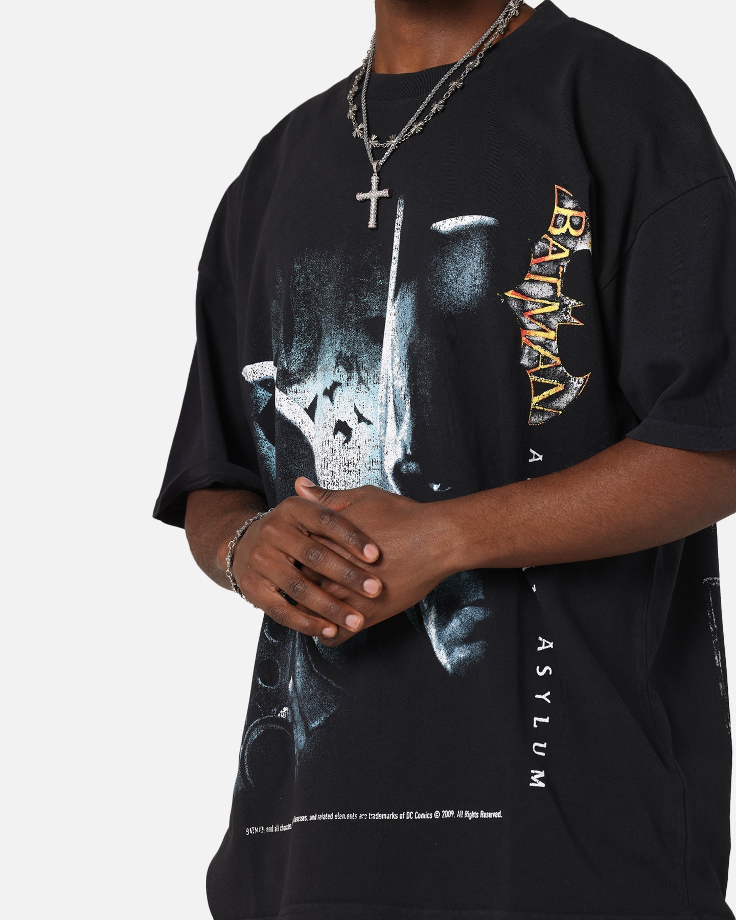 73 Studio X DC Batman Arkham Asylum Vintage T-Shirt Navy