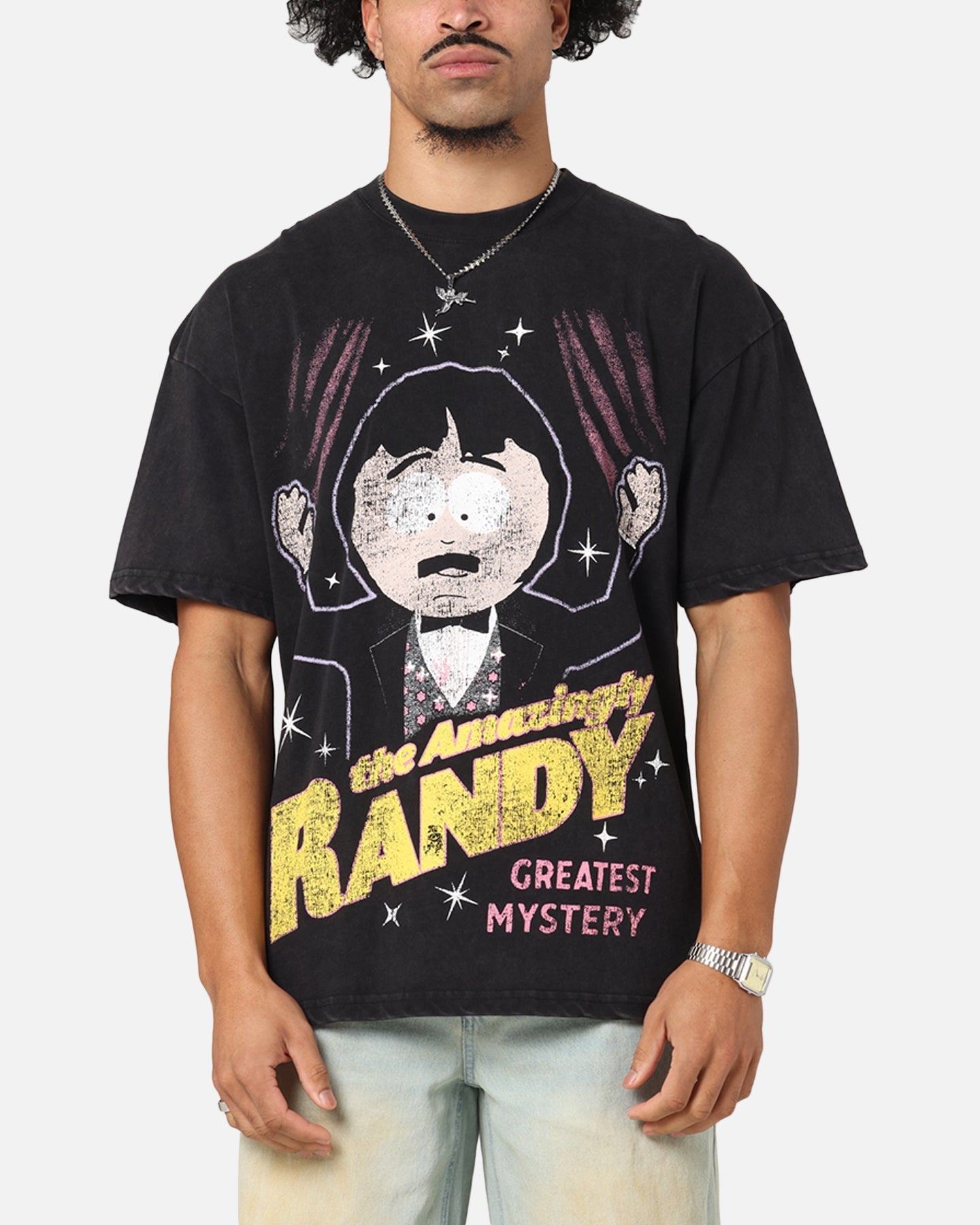 73 Studio X South Park The Amazing Randy Vintage T-Shirt Black Acidwash