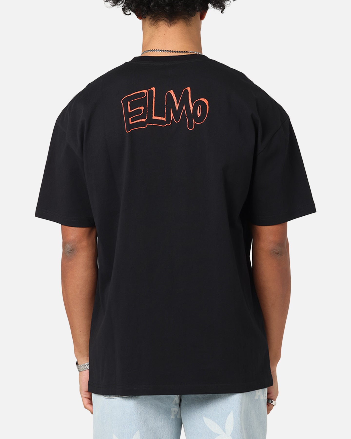 American Thrift X Sesame Street Elmo Grail Heavy T-Shirt Black