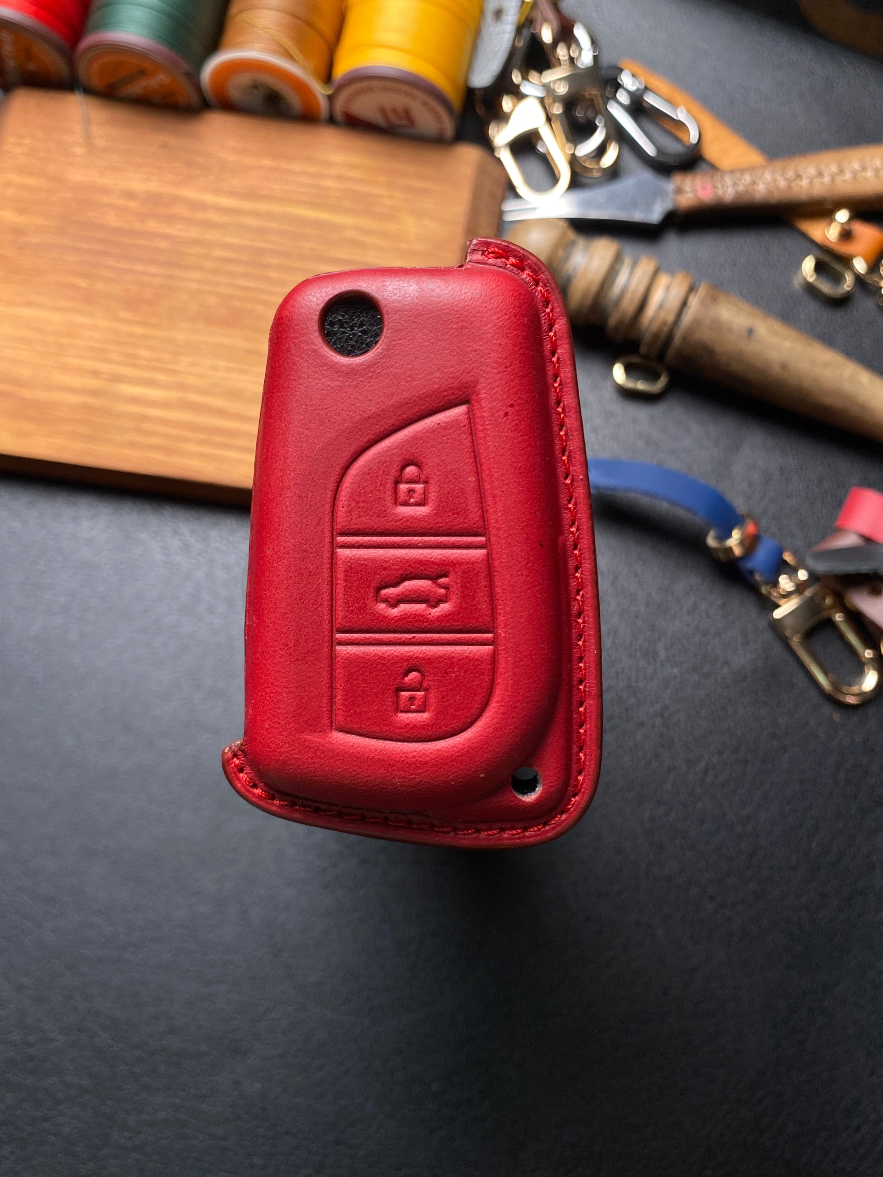 Leather Key Case for Ford Everest, Titanium