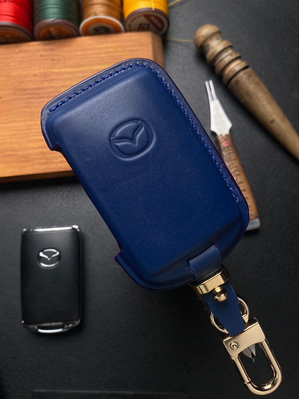 Leather Key Case for Mazda (2024), Mazda3 (2020-2023)