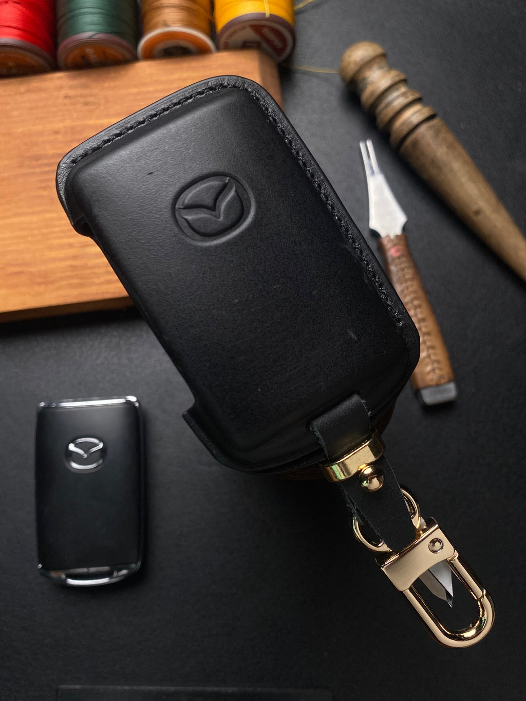 Leather Key Case for Mazda (2024), Mazda3 (2020-2023)