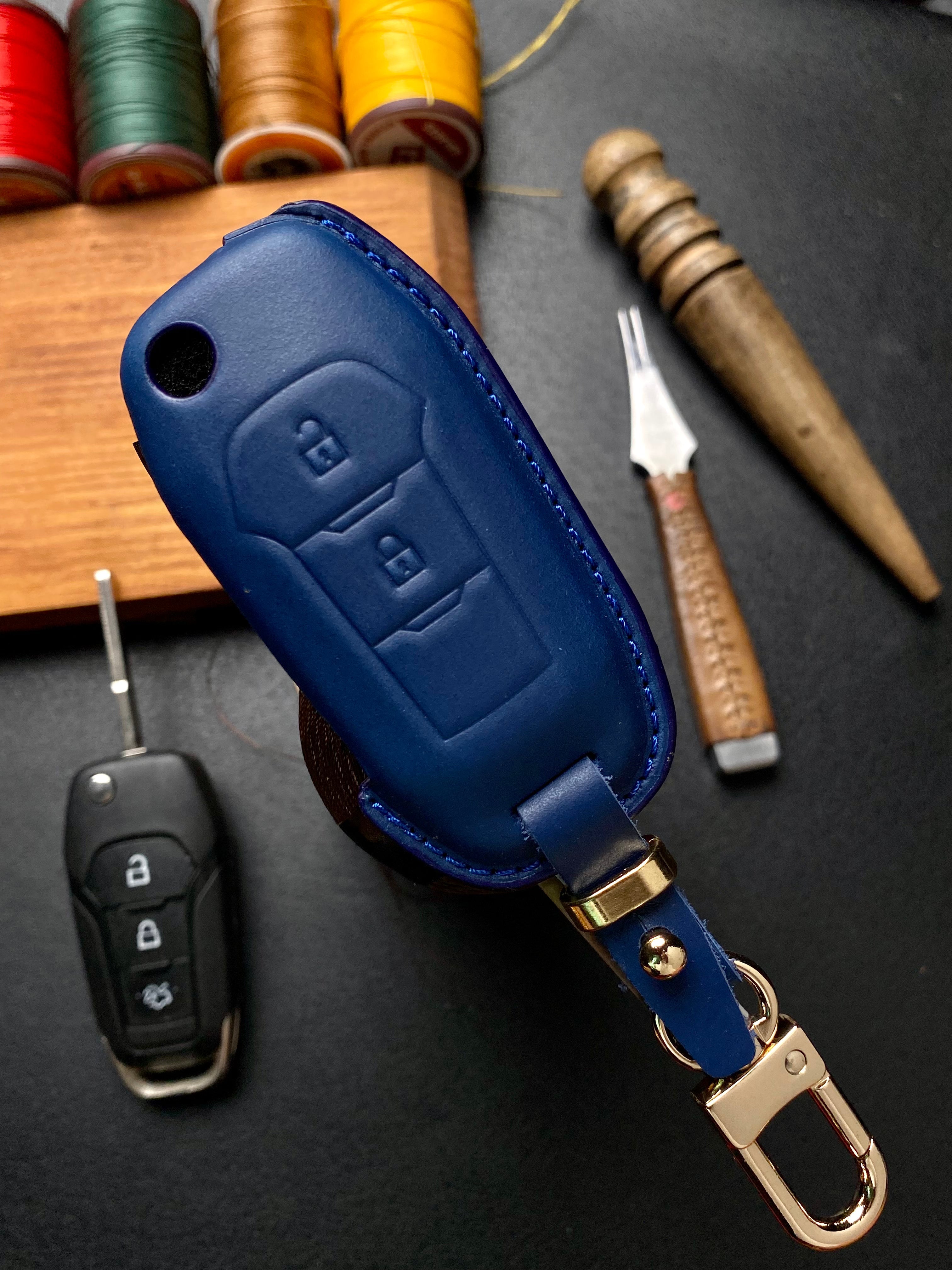 Leather Key Case for Ford Wildtrak, Ranger XLS, XLT (2018–2021)