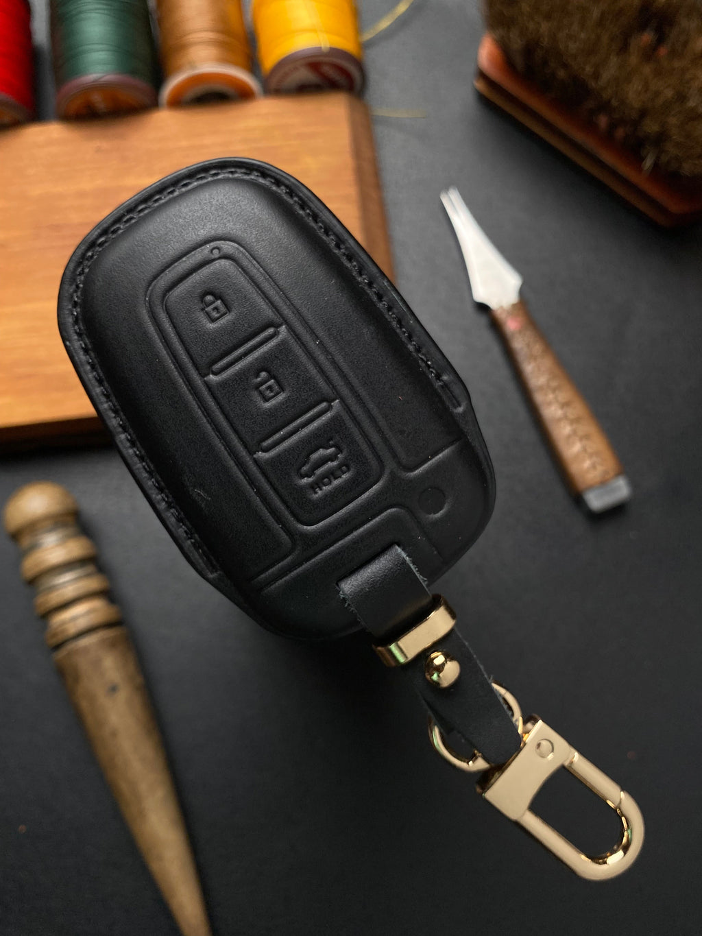 Leather Car Key Case for Hyundai Sonata