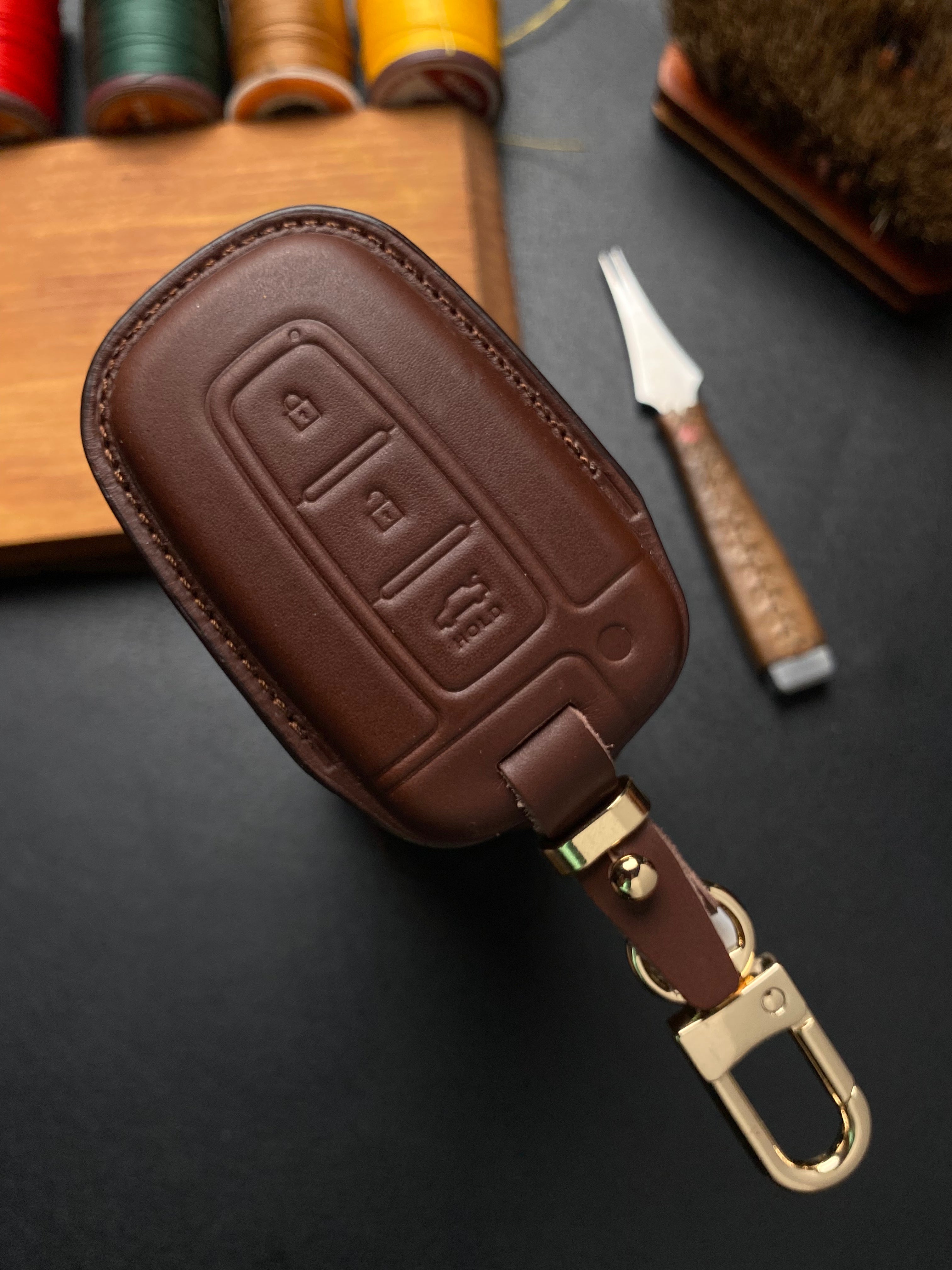 Leather Car Key Case for Hyundai Sonata