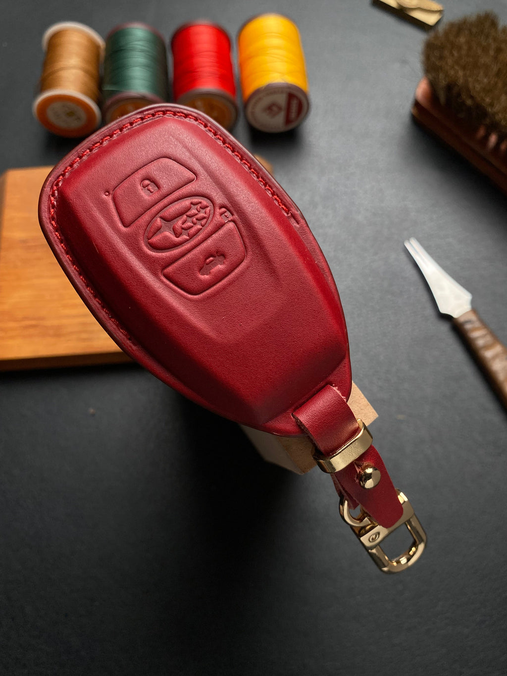 Subaru Leather Key Case