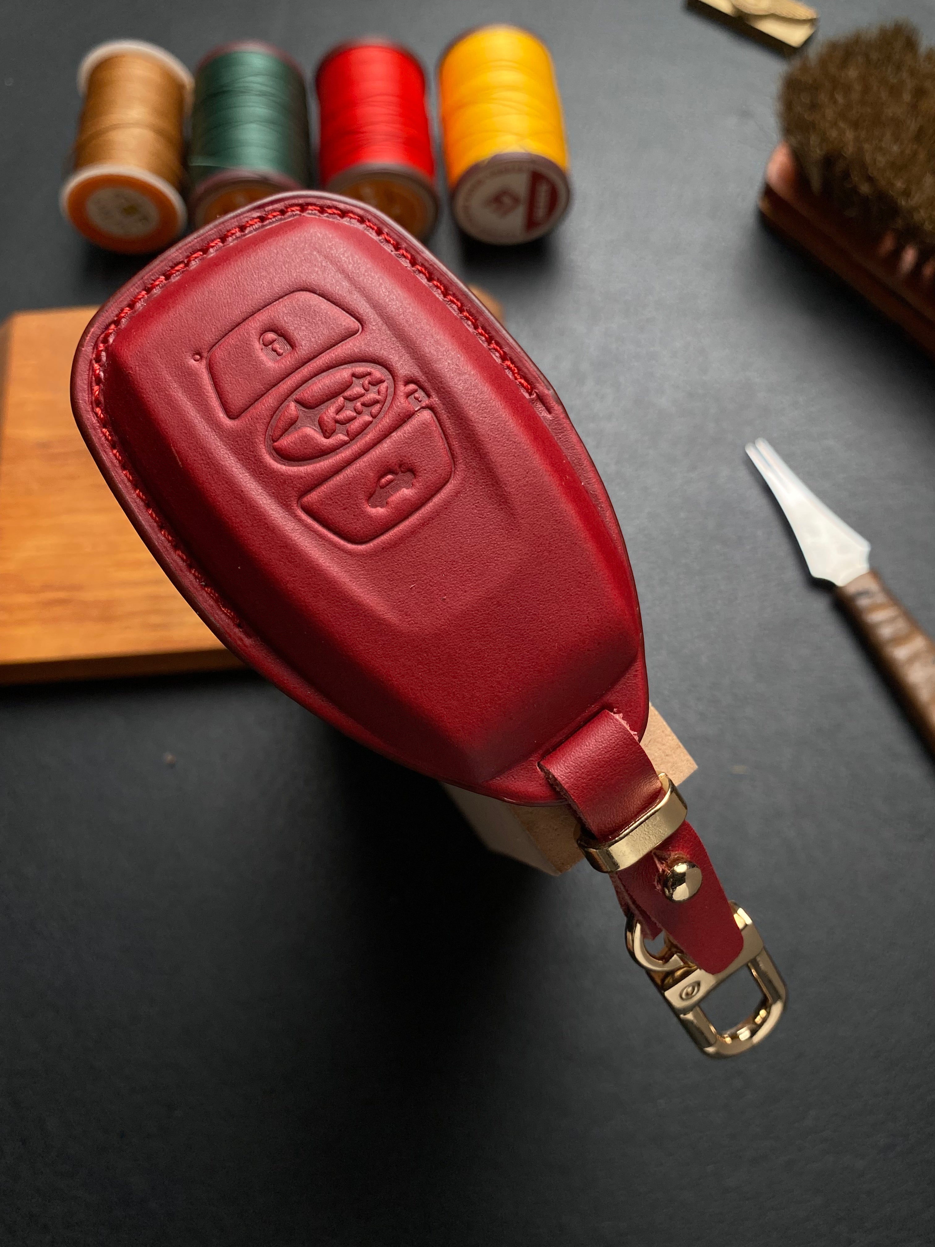 Subaru Leather Key Case