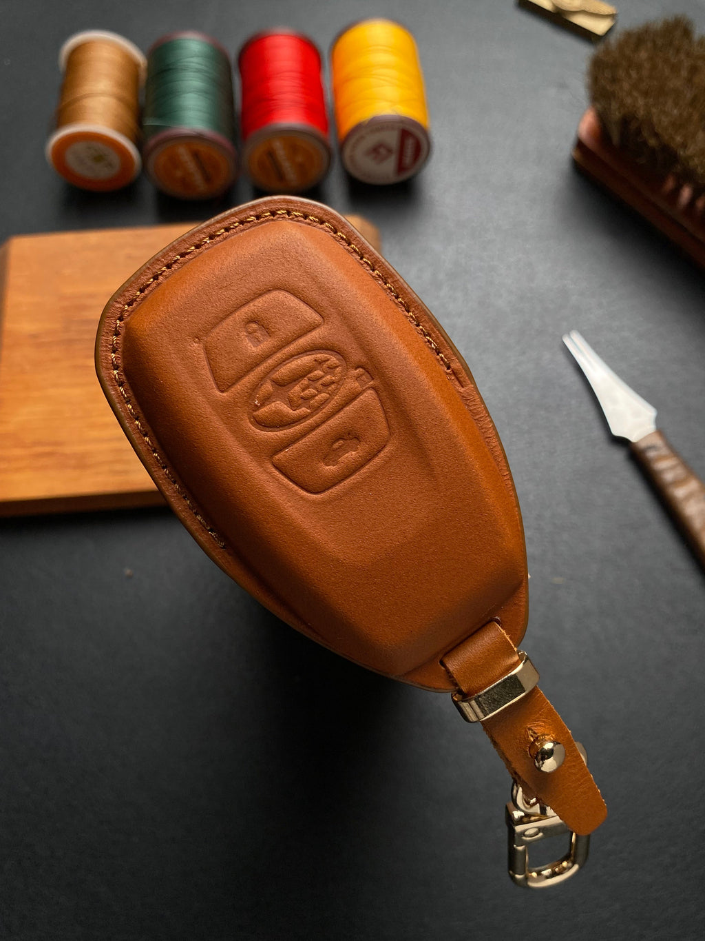 Subaru Leather Key Case