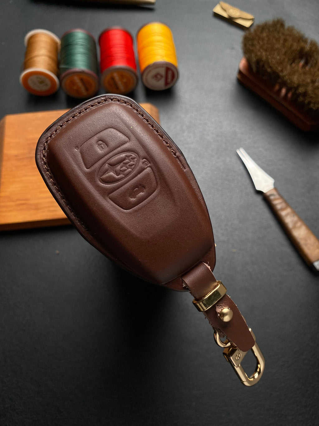 Subaru Leather Key Case