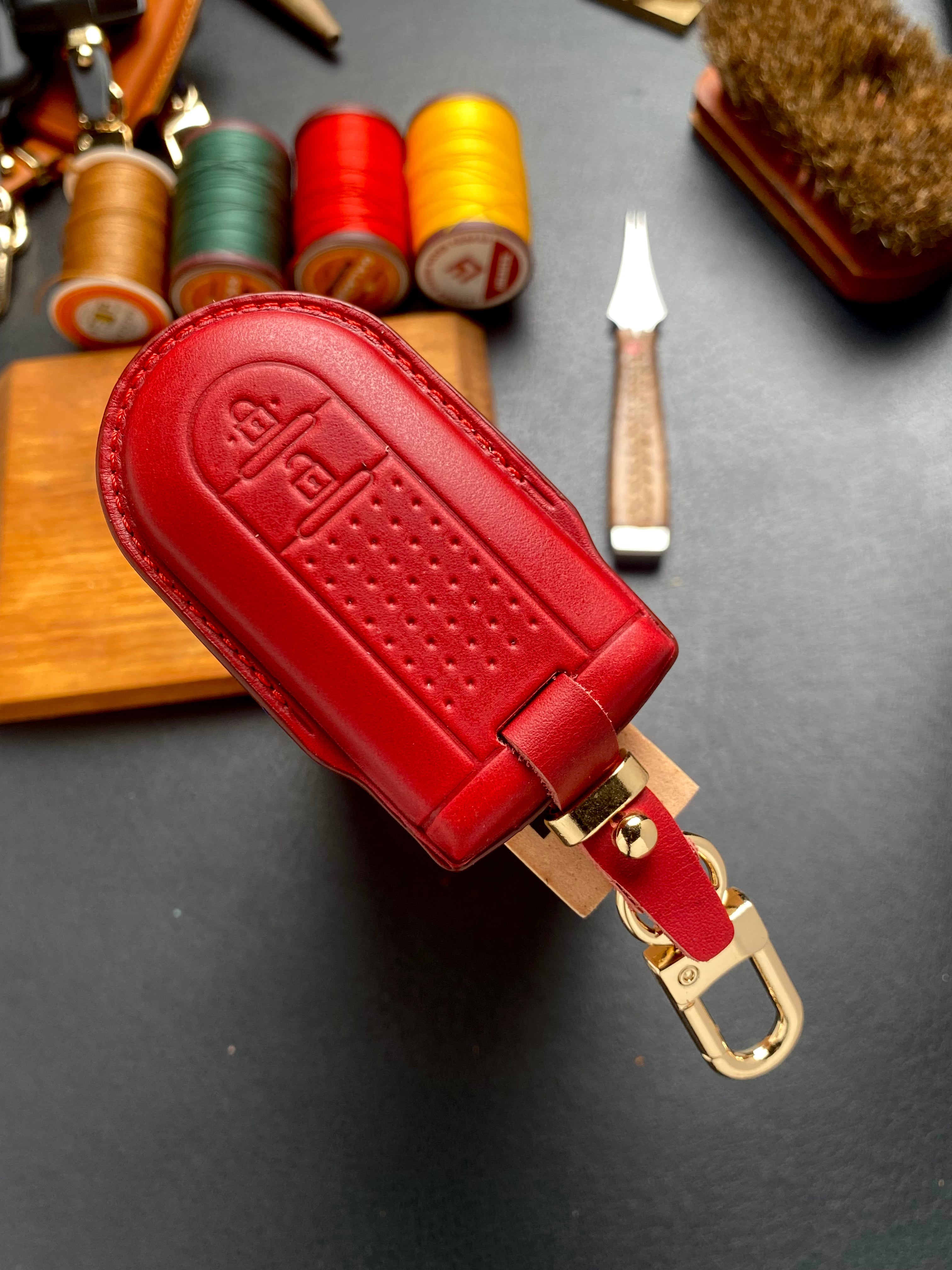 Leather Key Case for Toyota WIGO, Rush (2018-2022)