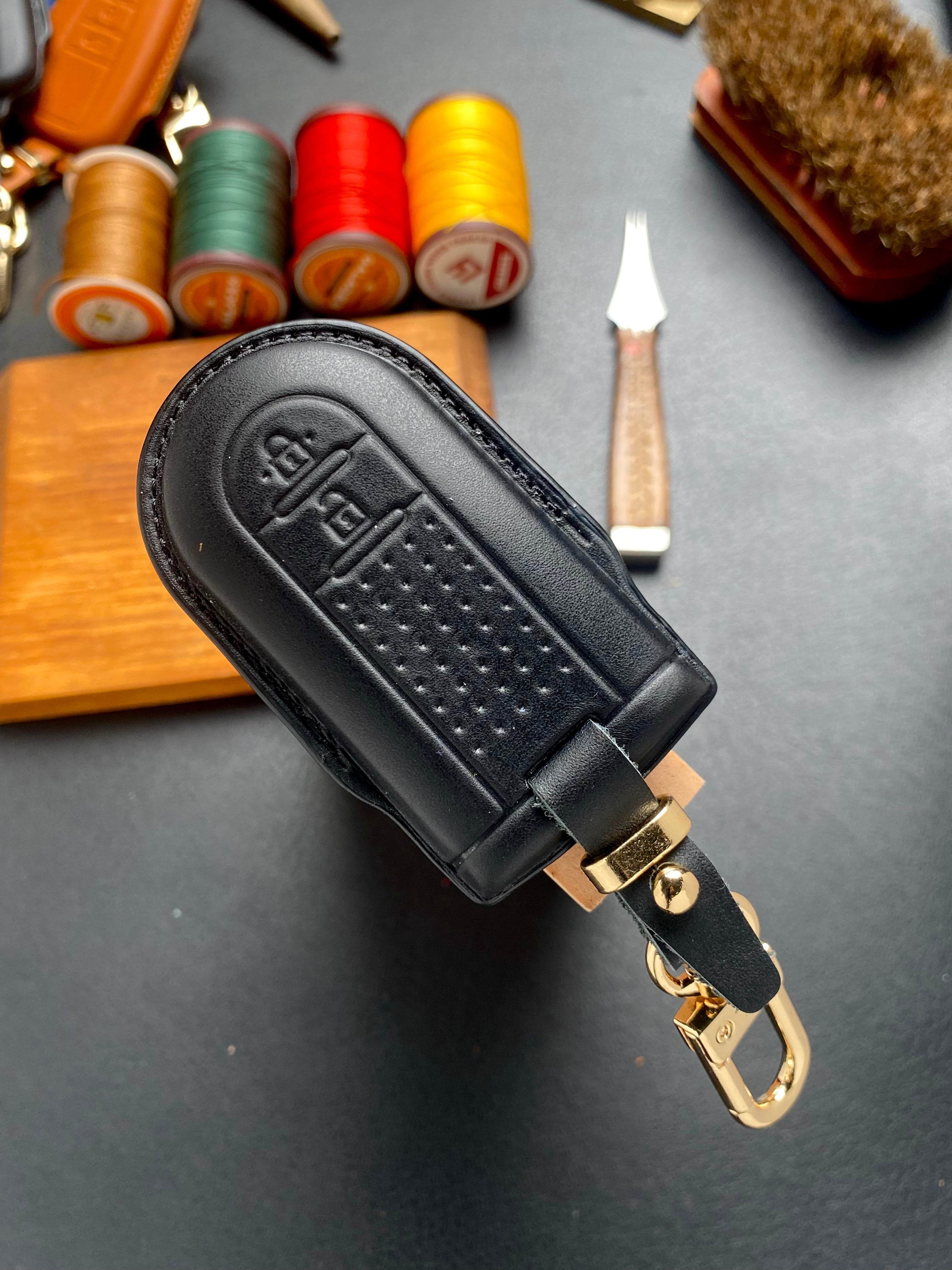 Leather Key Case for Toyota WIGO, Rush (2018-2022)