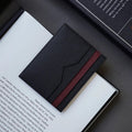Black x Bordeaux Flat card holder