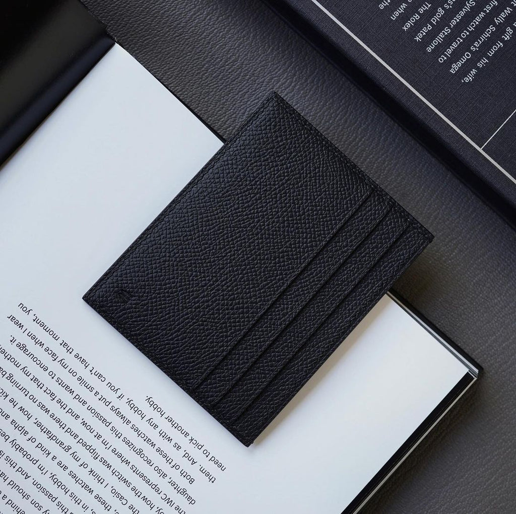 Black x Bordeaux Flat card holder