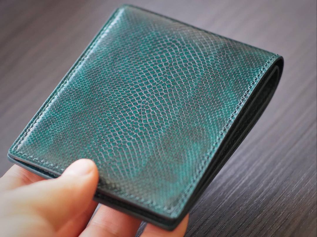 Bifold Snake Epsom Leather Wallet