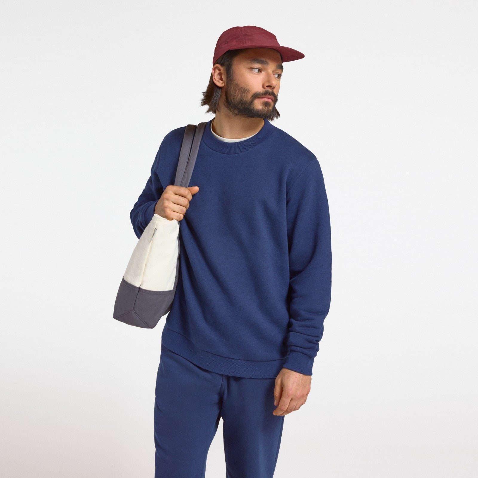 Men's Merino Blend Sweatshirt - Deep Navy