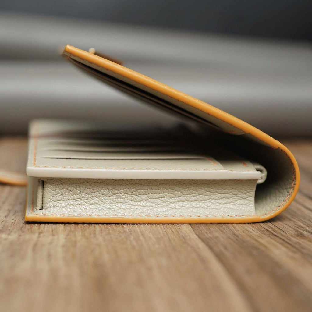 Mustard x Beige Long wallet