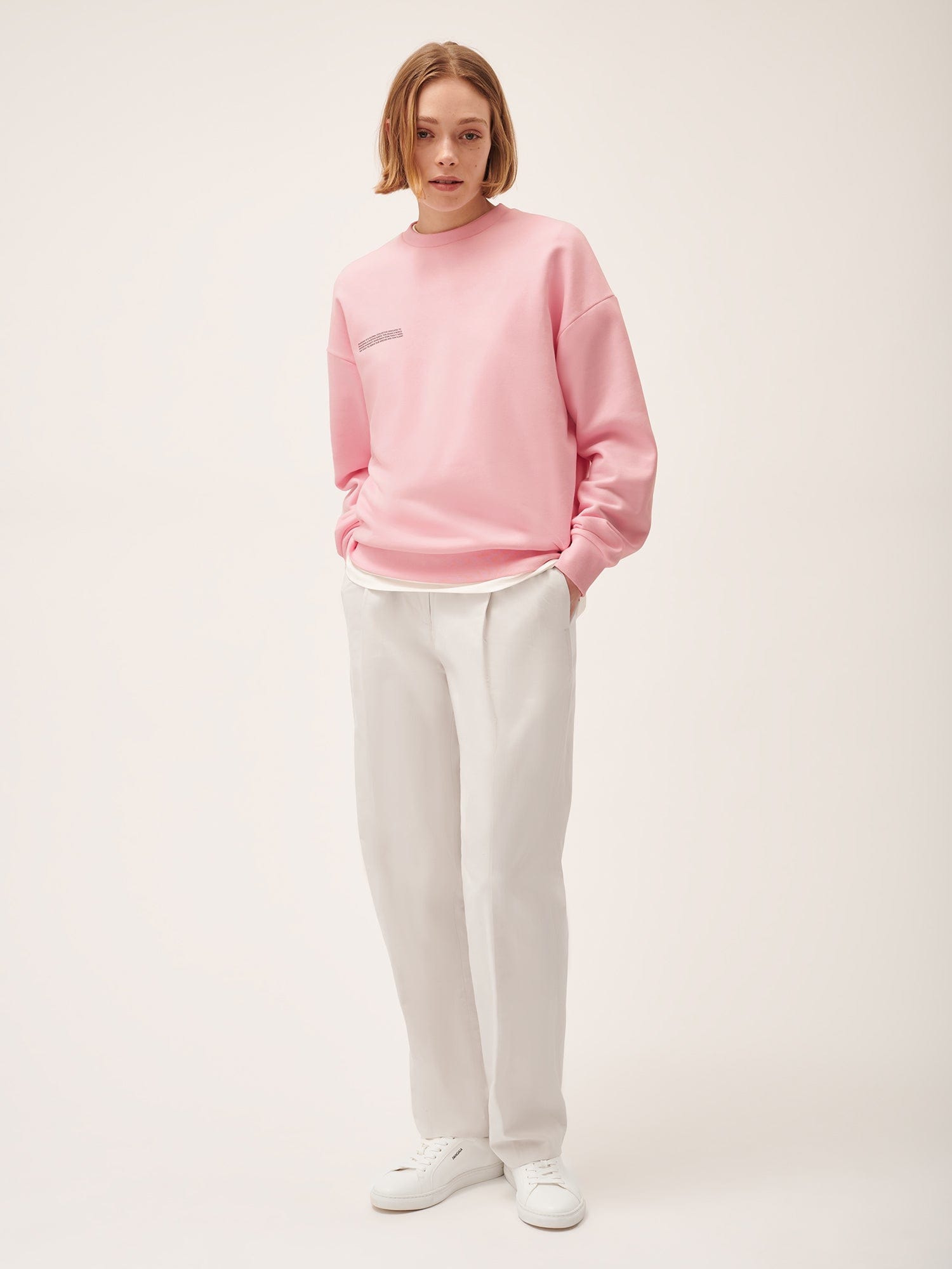 Womens 365 Midweight Sweatshirt—magnolia pink