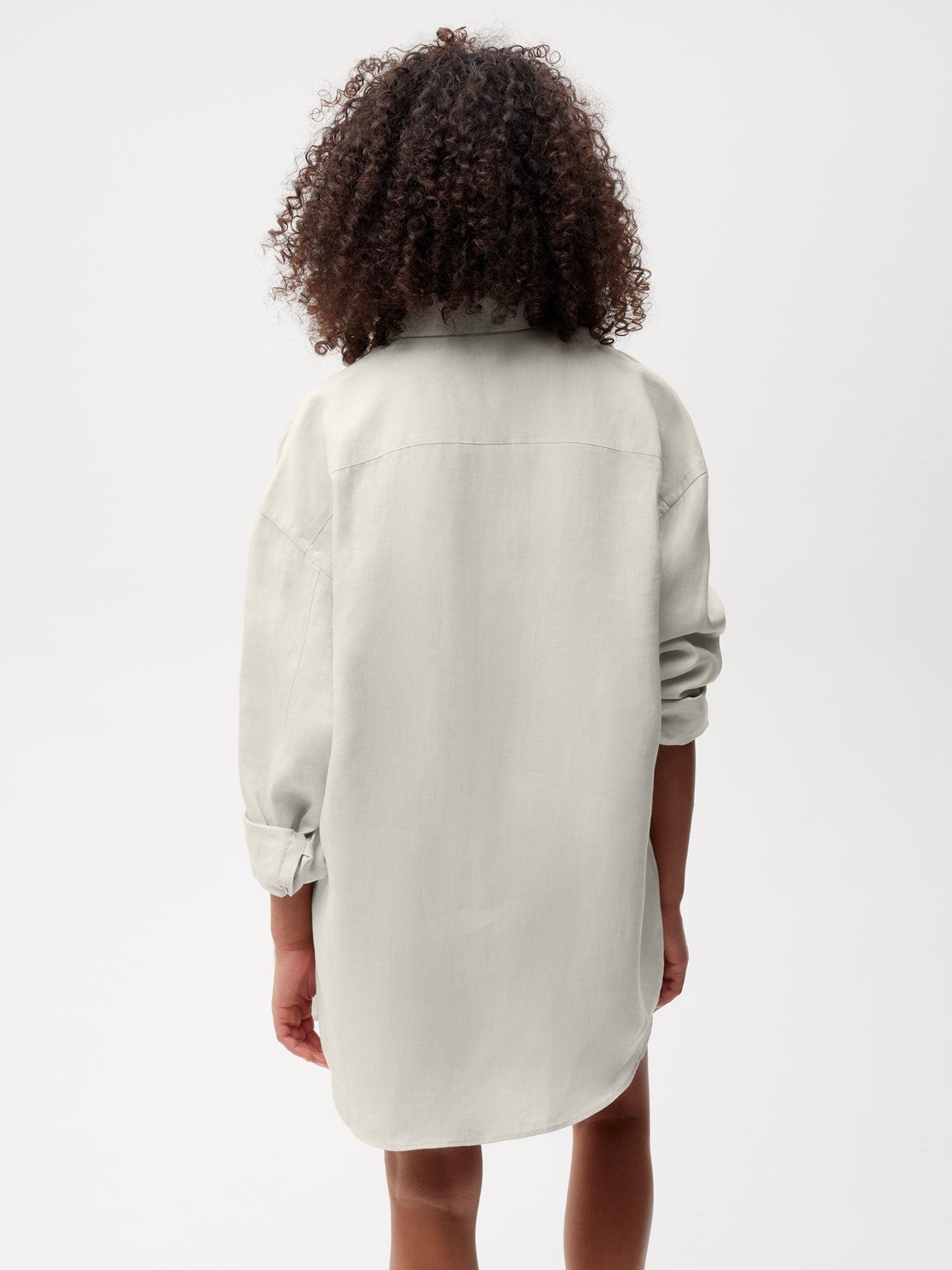 Aloe Linen Collared Long Sleeve Shirt—limestone