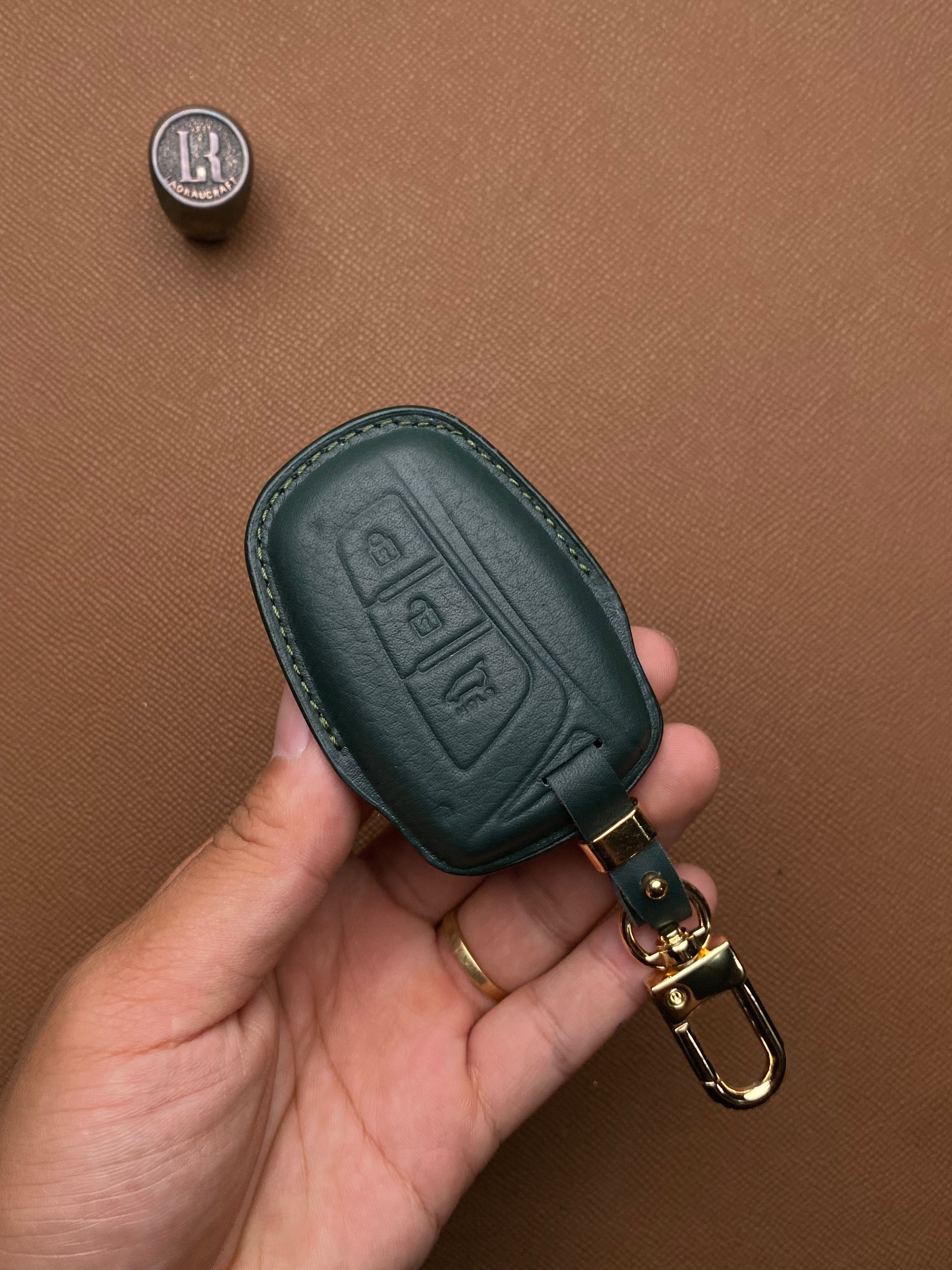 Leather Car Key Case for Hyundai Santa Fe (2013-2018) - HUY B3