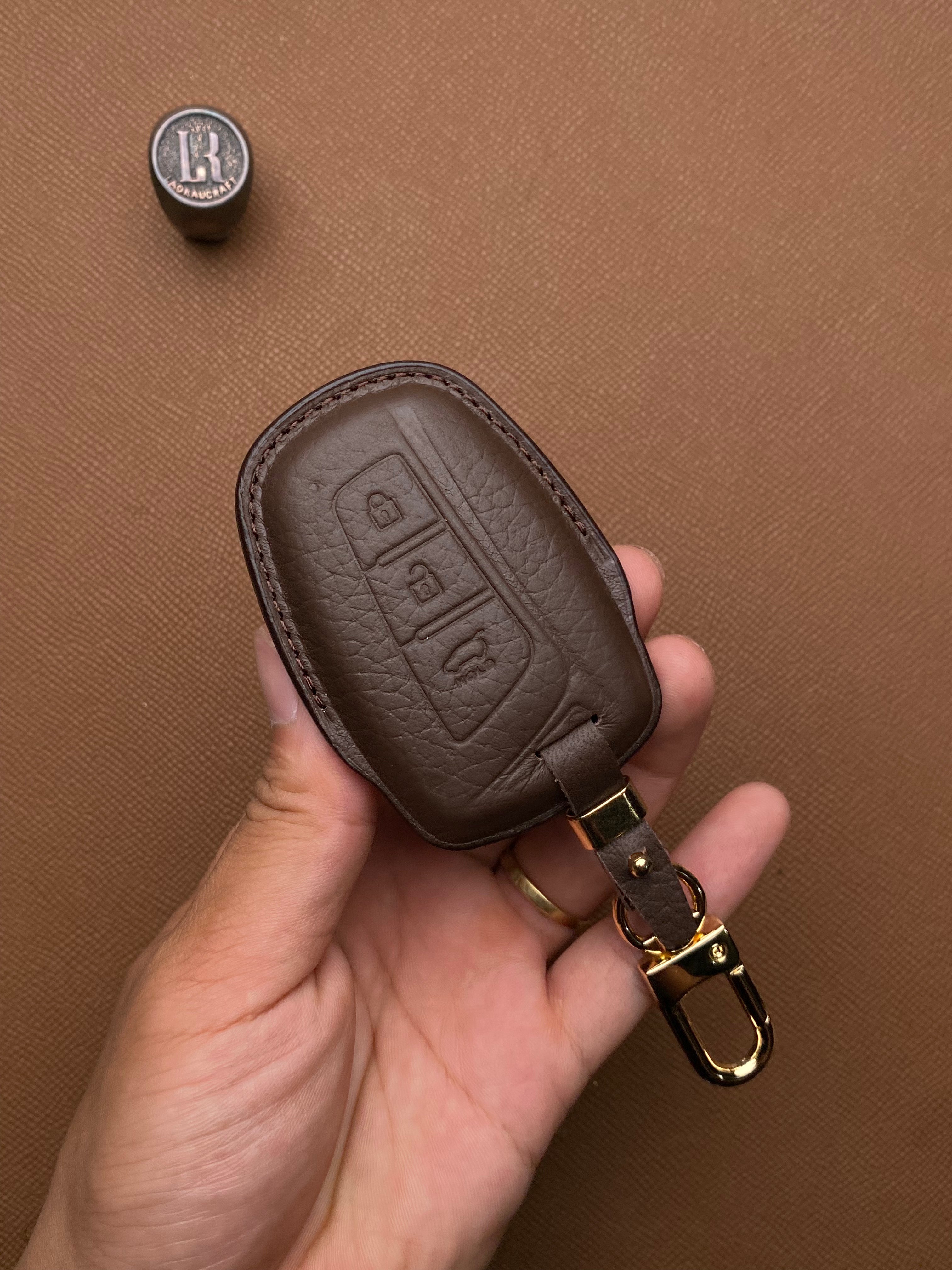 Leather Car Key Case for Hyundai Santa Fe (2013-2018) - HUY B3
