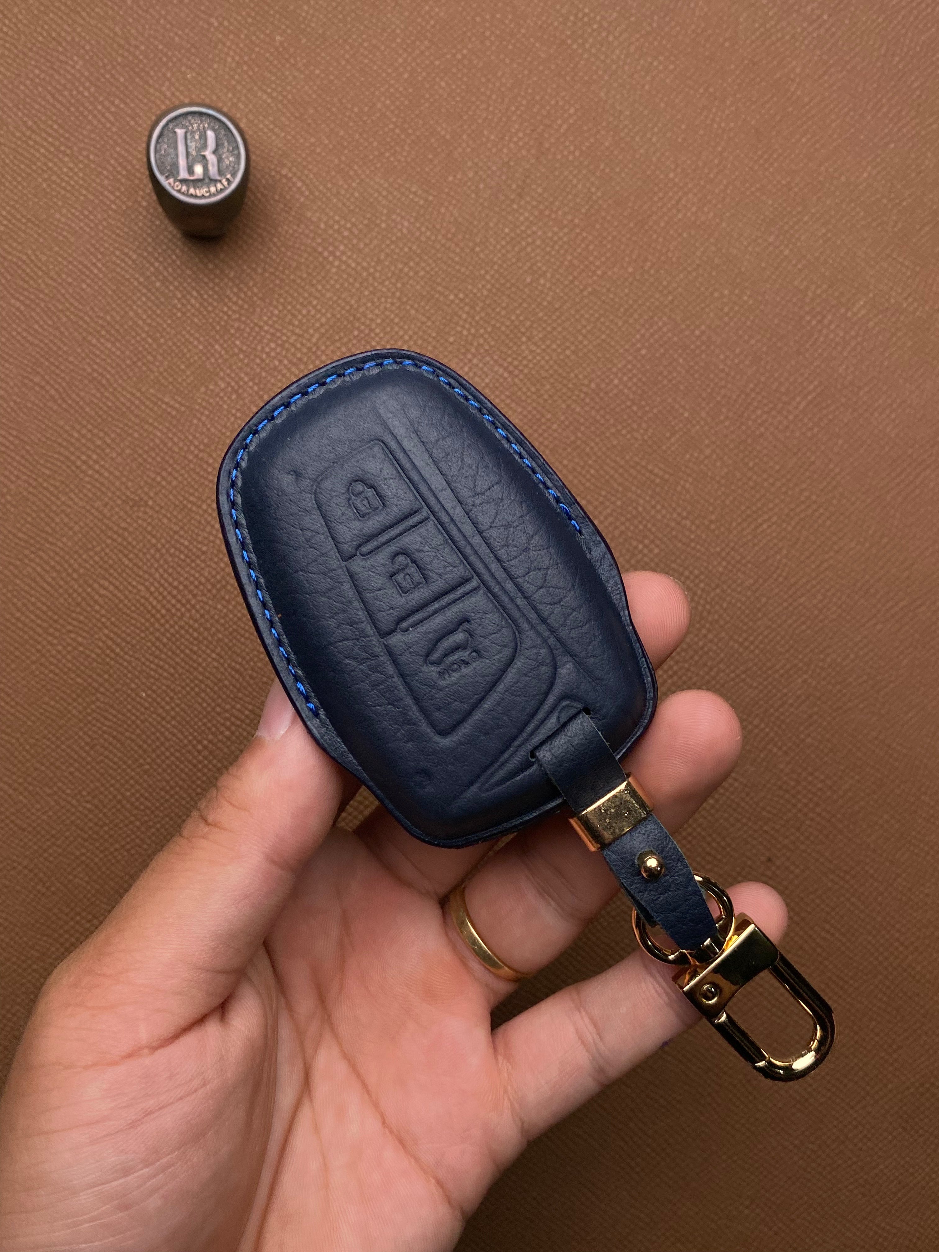 Leather Car Key Case for Hyundai Santa Fe (2013-2018) - HUY B3