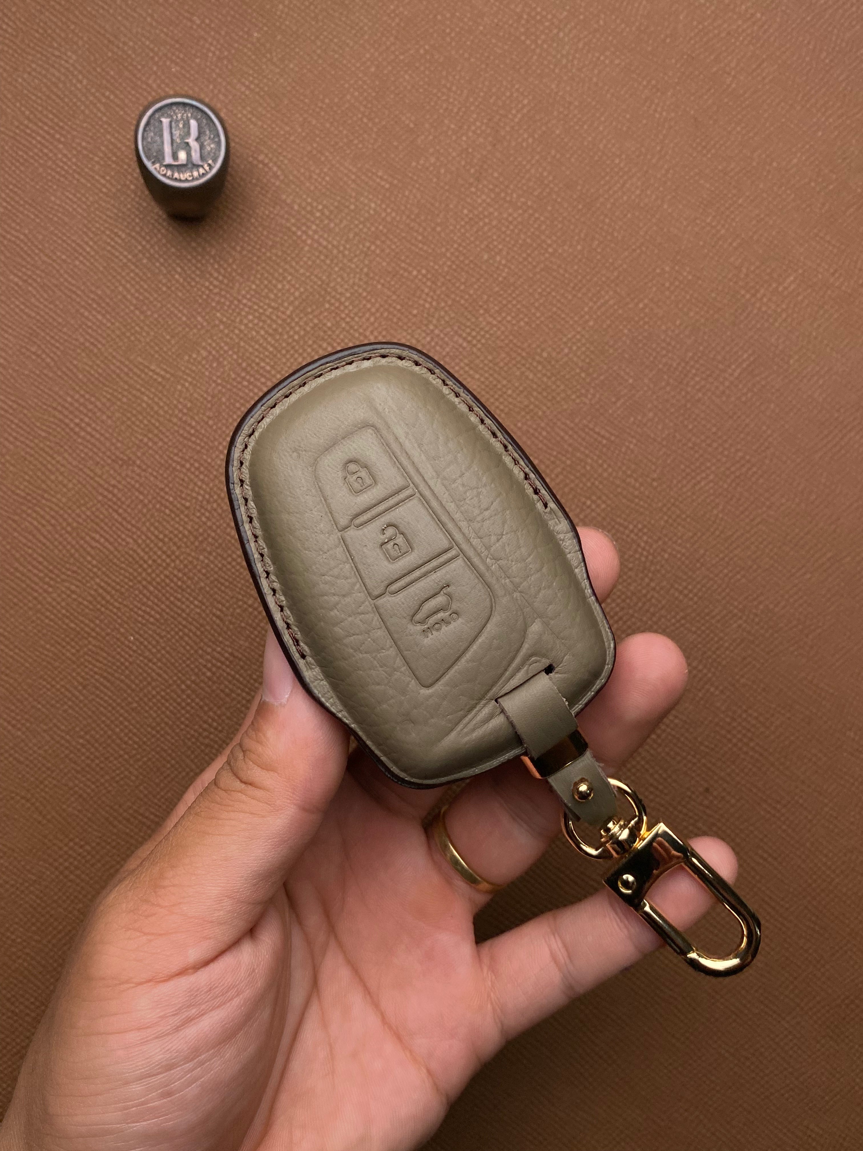 Leather Car Key Case for Hyundai Santa Fe (2013-2018) - HUY B3