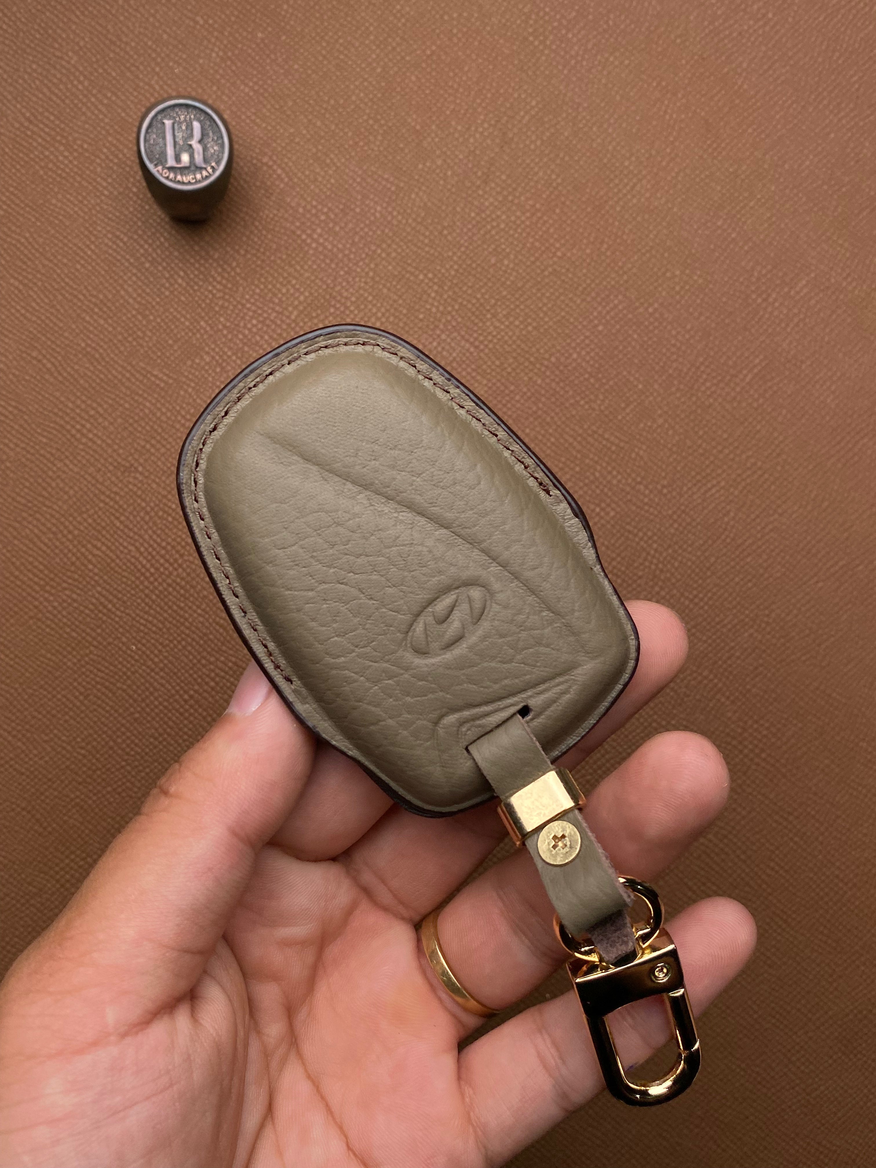 Leather Car Key Case for Hyundai Santa Fe (2013-2018) - HUY B3