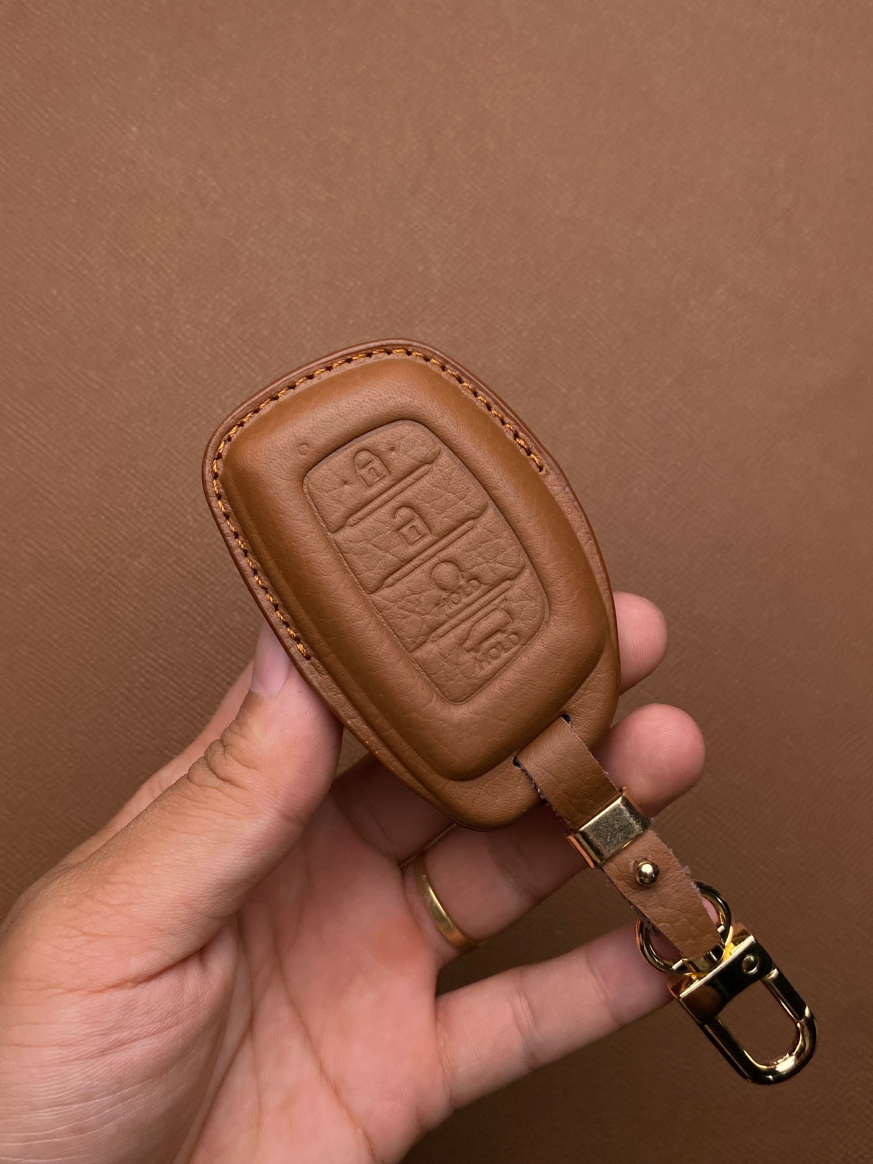 Leather Car Key Case for Hyundai CRETA, Stargazer (2022-2023) - HUYC4