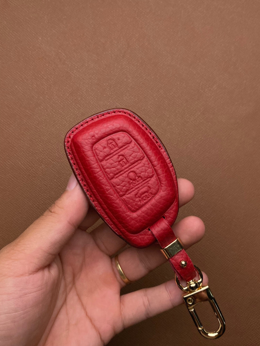 Leather Car Key Case for Hyundai CRETA, Stargazer (2022-2023) - HUYC4