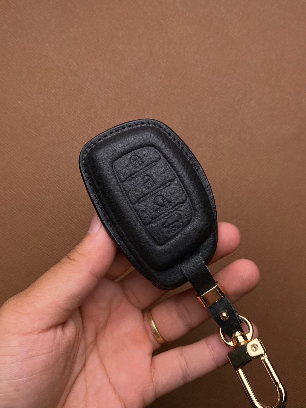 Leather Car Key Case for Hyundai CRETA, Stargazer (2022-2023) - HUYC4