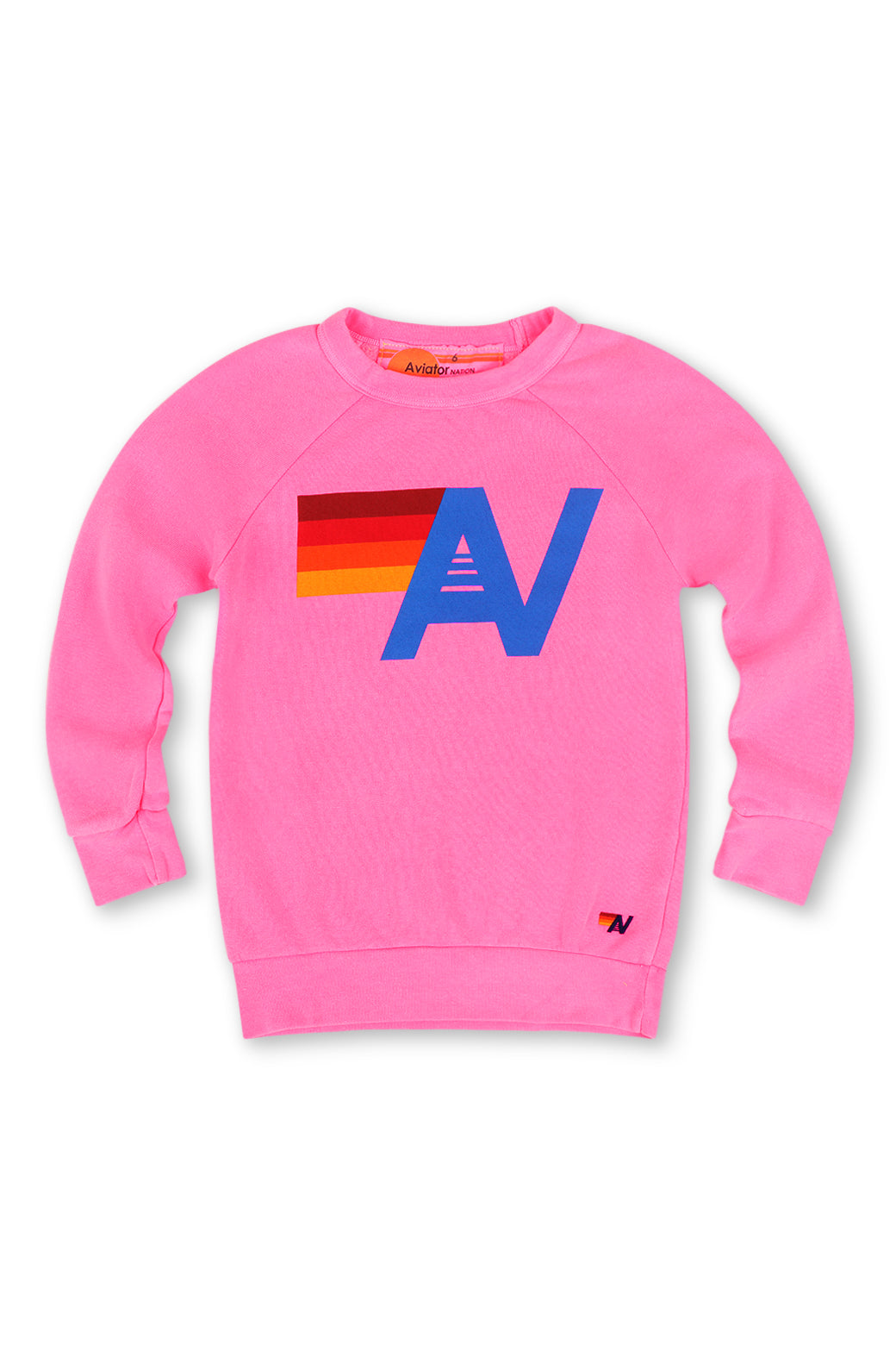 LOGO - KIDS CREW SWEATSHIRT NEON PINK