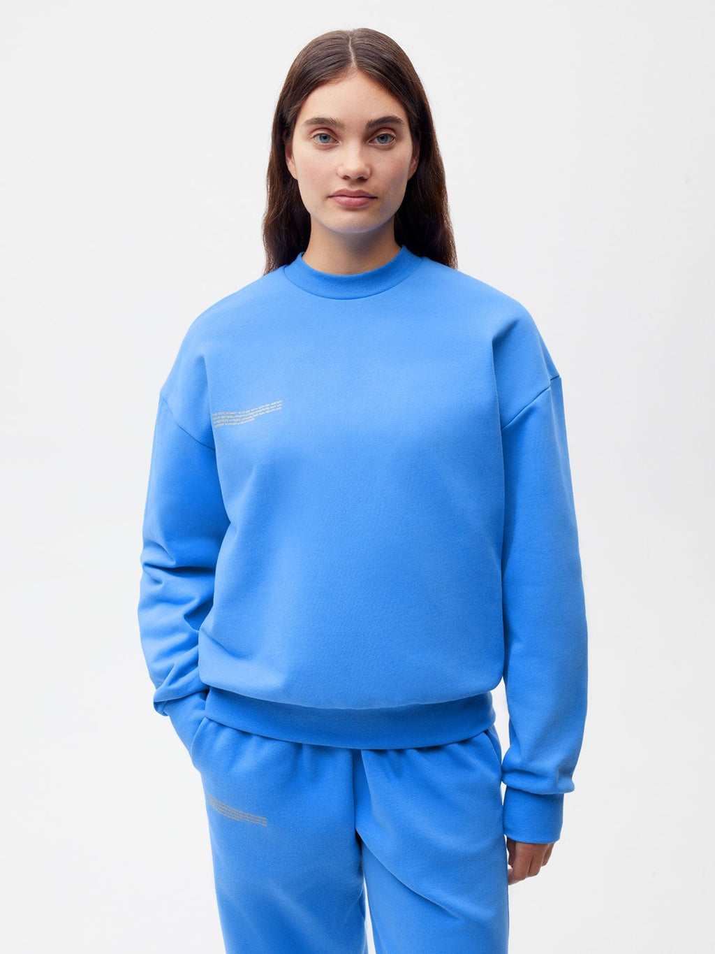 In Conversion Cotton Sweatshirt—water blue