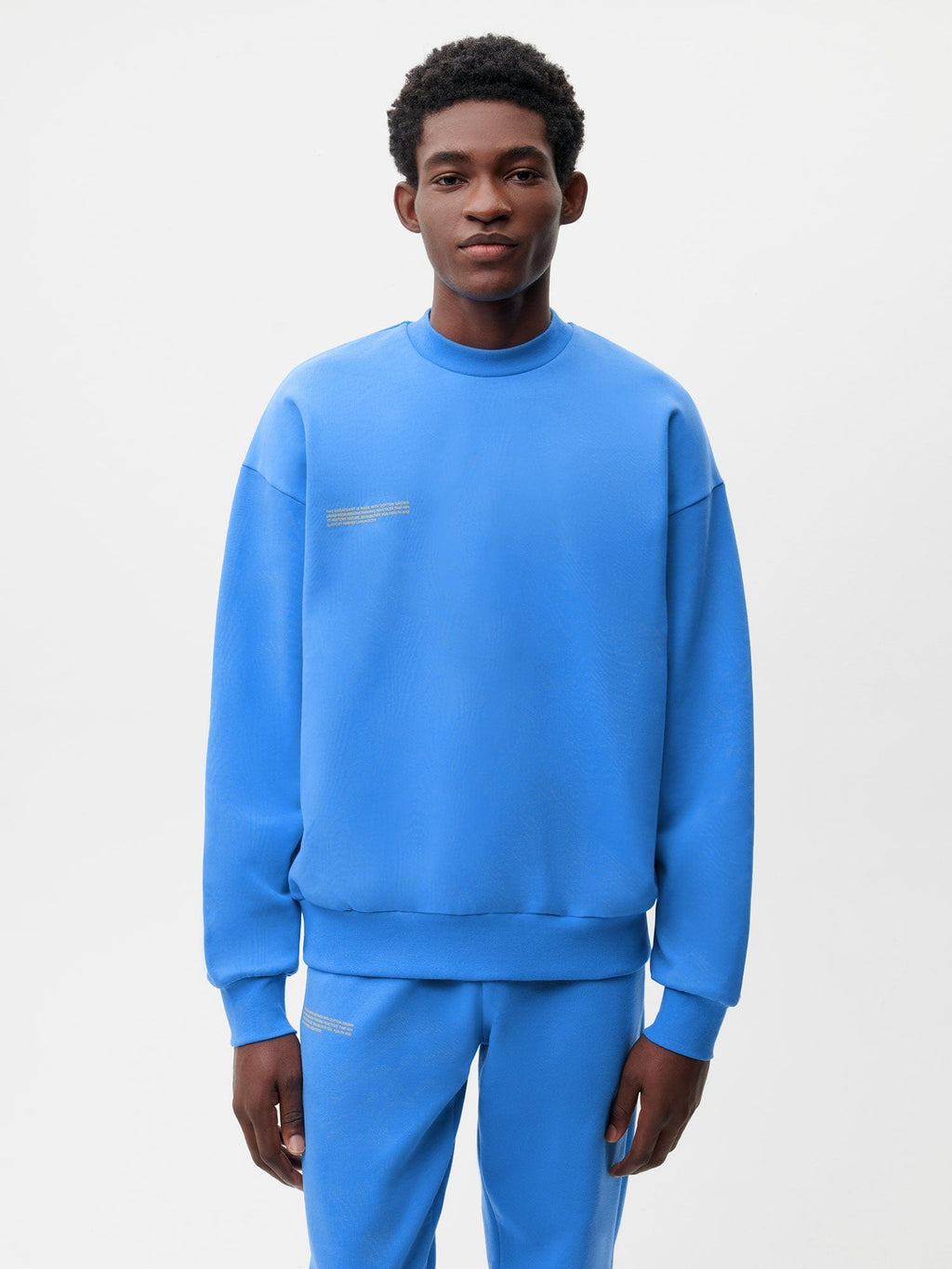 In Conversion Cotton Sweatshirt—water blue