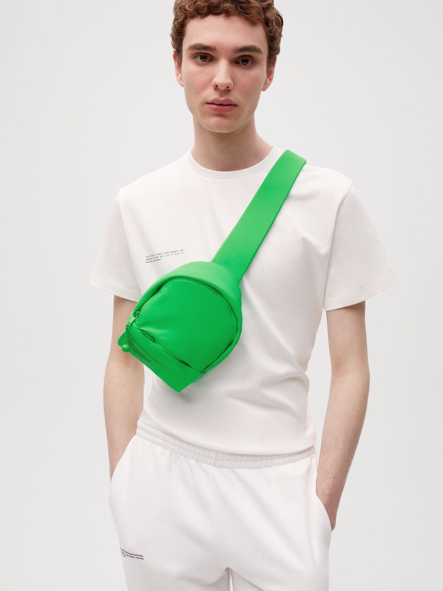 Nylon Cross-Body Bag—jade green