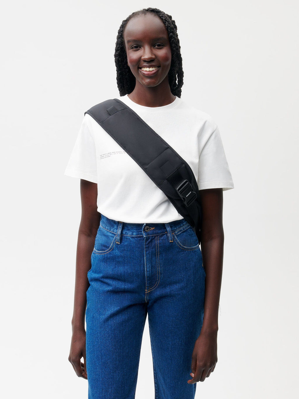 Enhanced Degradation Nylon Small Cross-Body Bag—black