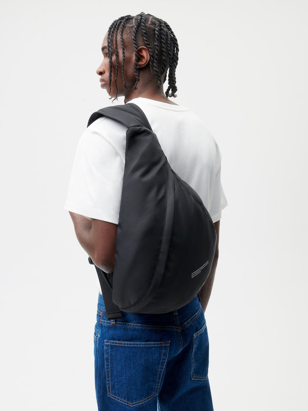 Enhanced Degradation Nylon Small Cross-Body Bag—black