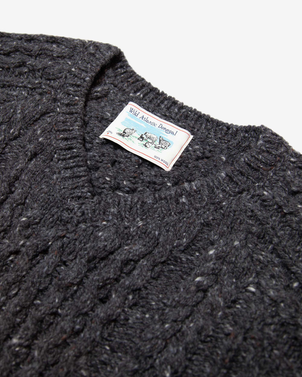 V-Neck Donegal Fisherman Sweater