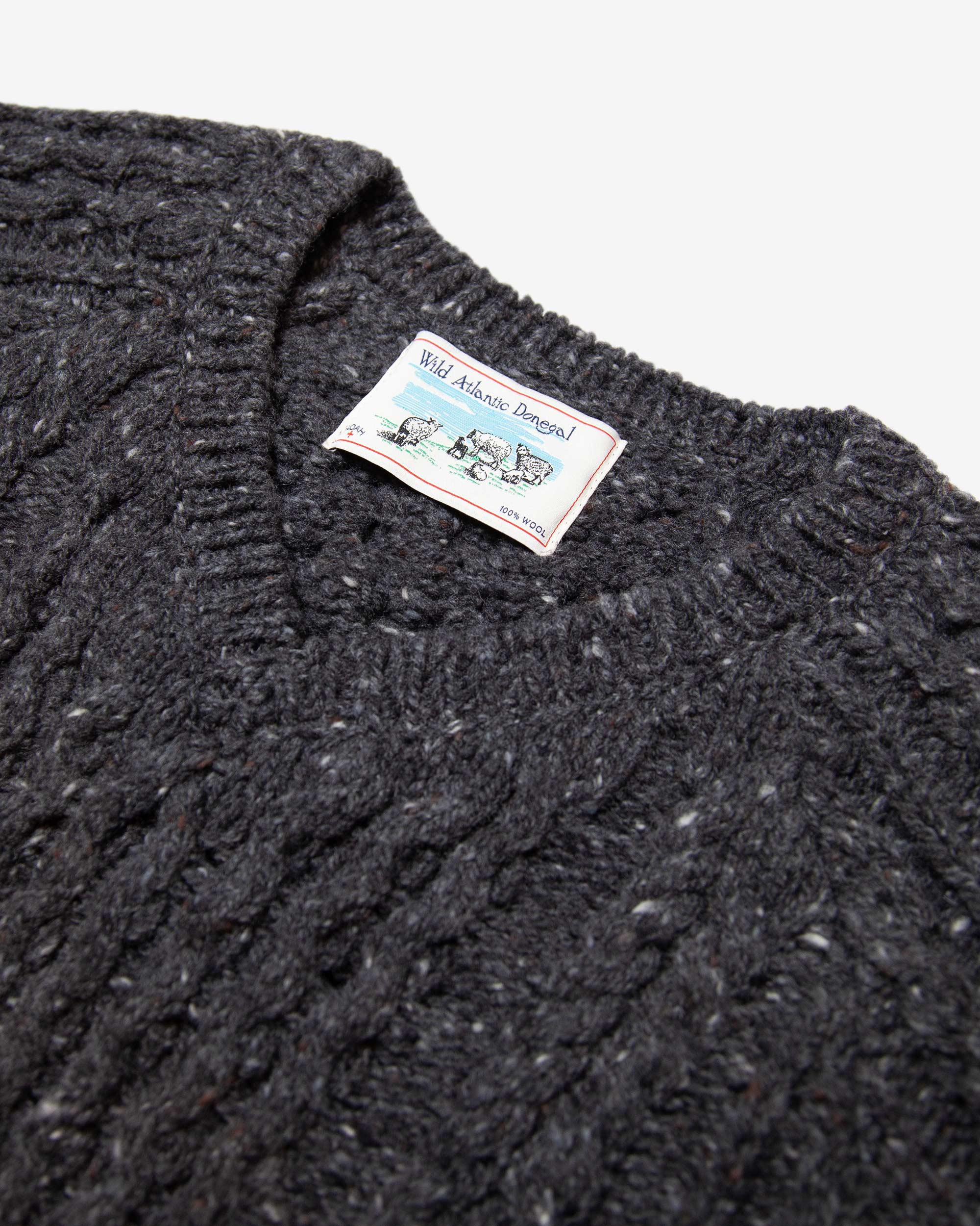 V-Neck Donegal Fisherman Sweater