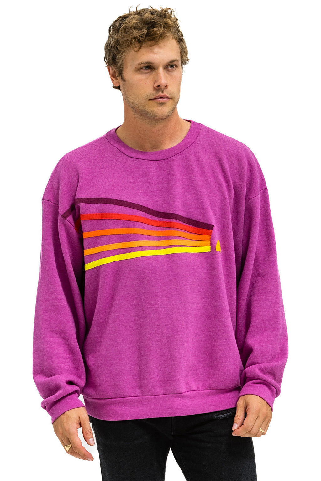 DAYDREAM RELAXED CREW SWEATSHIRT - MAGENTA