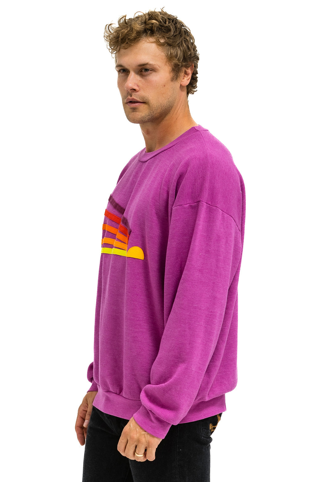 DAYDREAM RELAXED CREW SWEATSHIRT - MAGENTA
