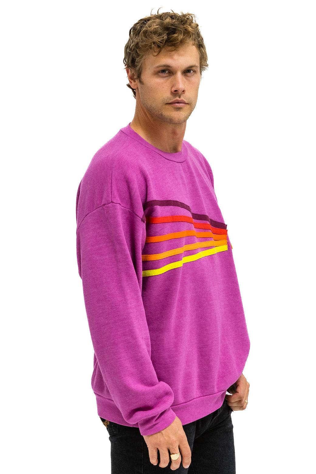 DAYDREAM RELAXED CREW SWEATSHIRT - MAGENTA