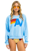 LOGO RELAXED CREW SWEATSHIRT - SKY