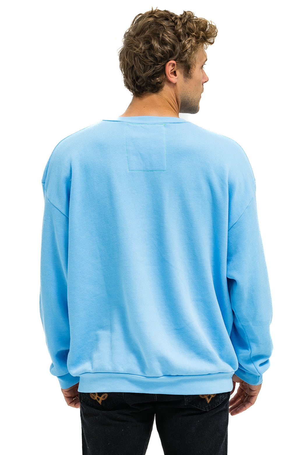 LOGO RELAXED CREW SWEATSHIRT - SKY