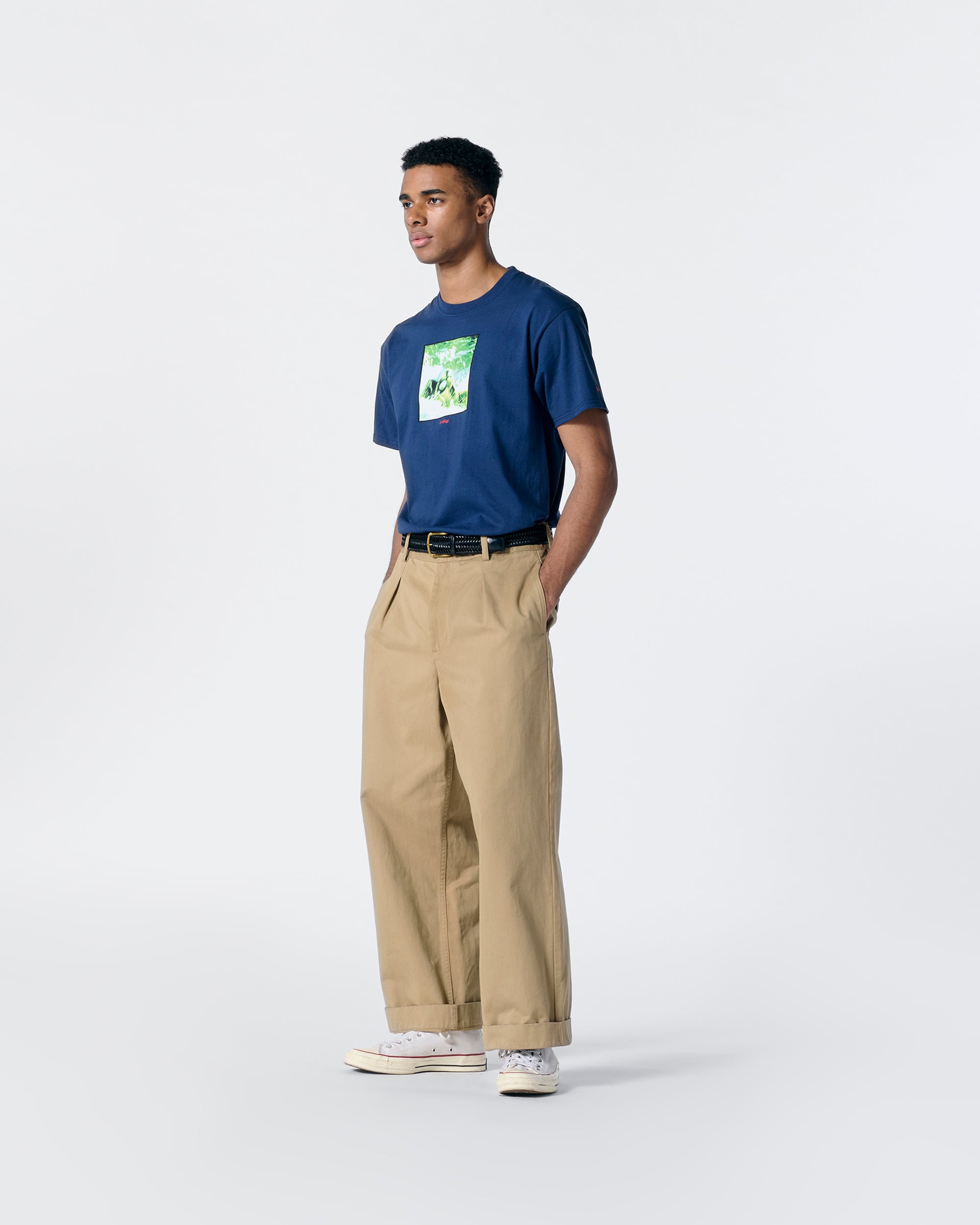 Single-Pleat Baggy Pant