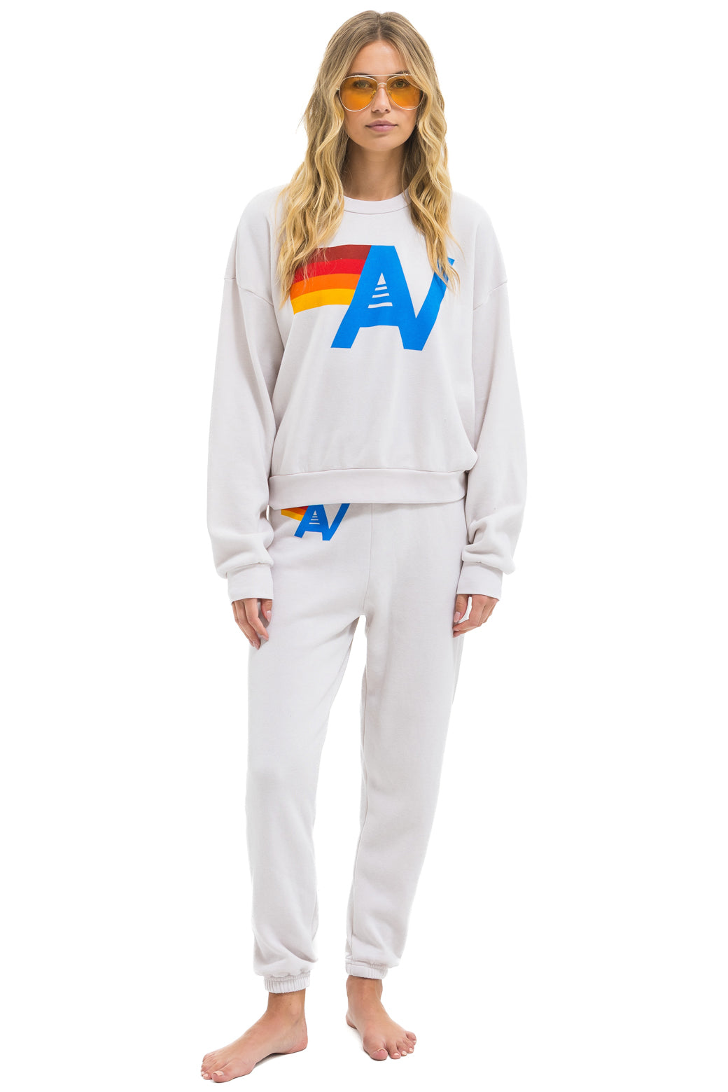 LOGO RELAXED CREW SWEATSHIRT - DOVE