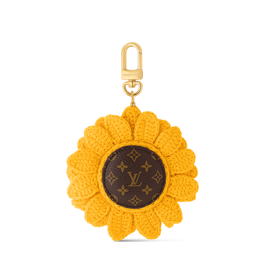 Sunflower Crochet Bag Charm