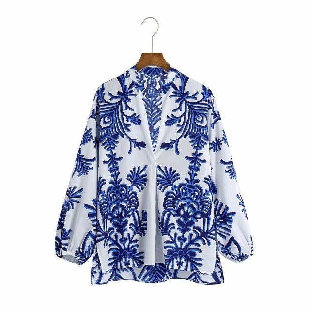 Vintage Blue Totem Floral