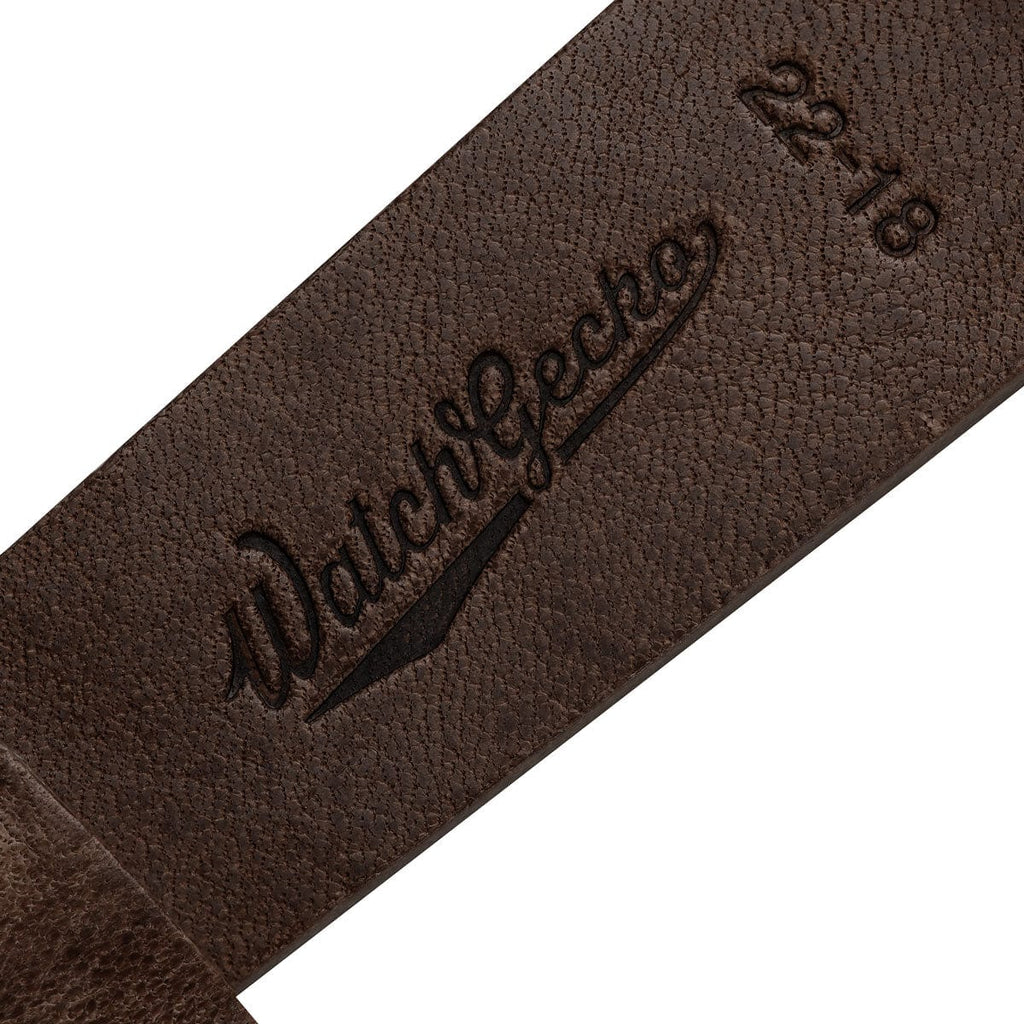 Simple Handmade Italian Leather Watch Strap - Chocolate Brown